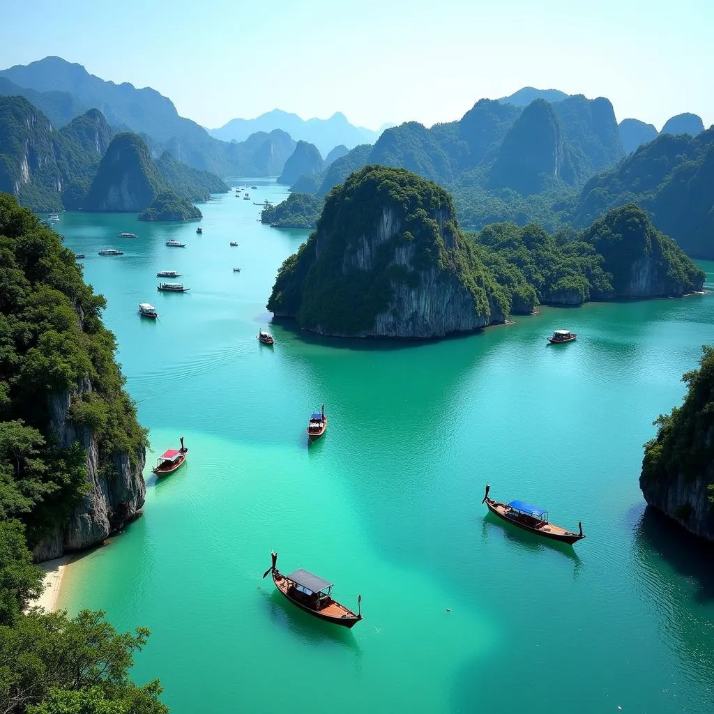 Panoramic view of Phang Nga Bay