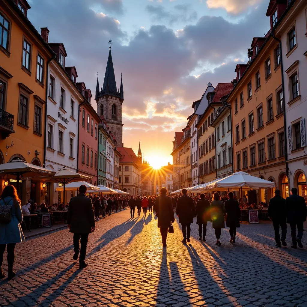 Prague Old Town Square at Twilight