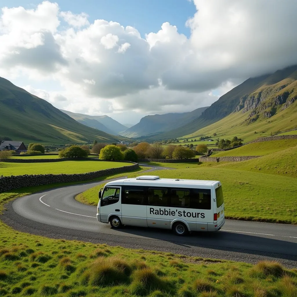 Rabbie's Tour Bus in Scottish Highlands