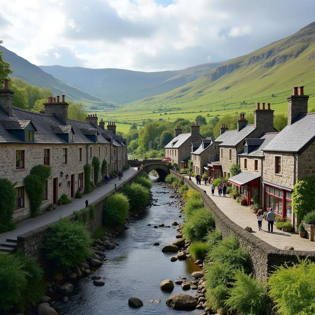 Charming villages nestled amidst the rolling hills of the Scottish Lowlands