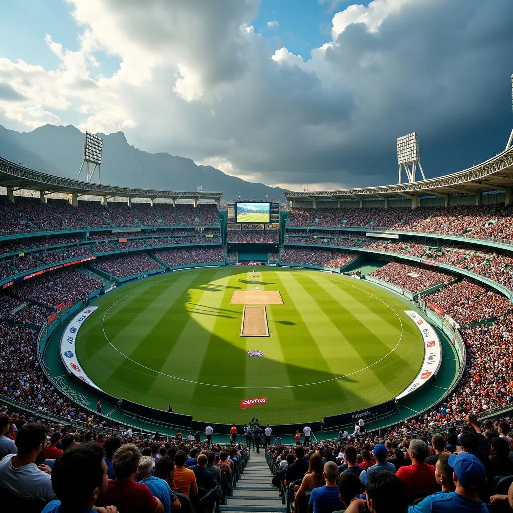 South Africa Cricket Stadium Aerial View