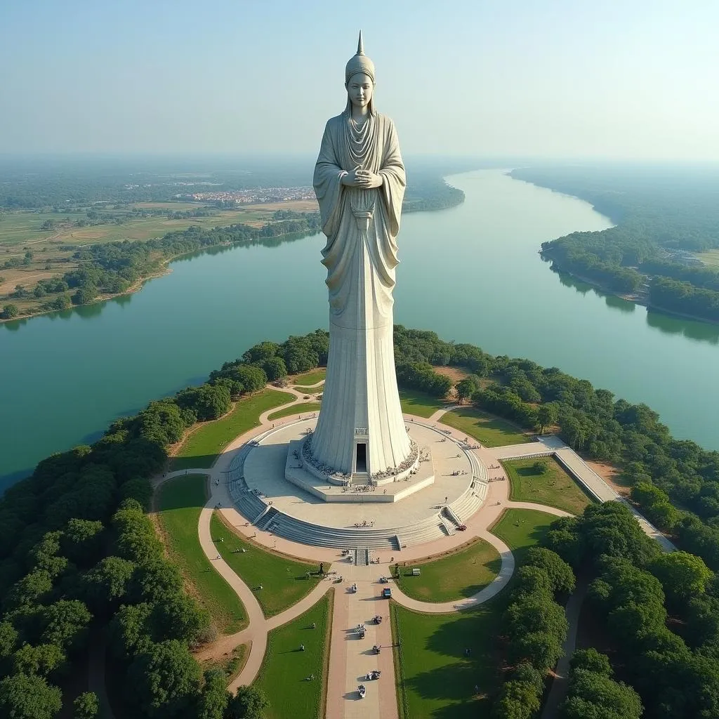 Statue of Unity Aerial View