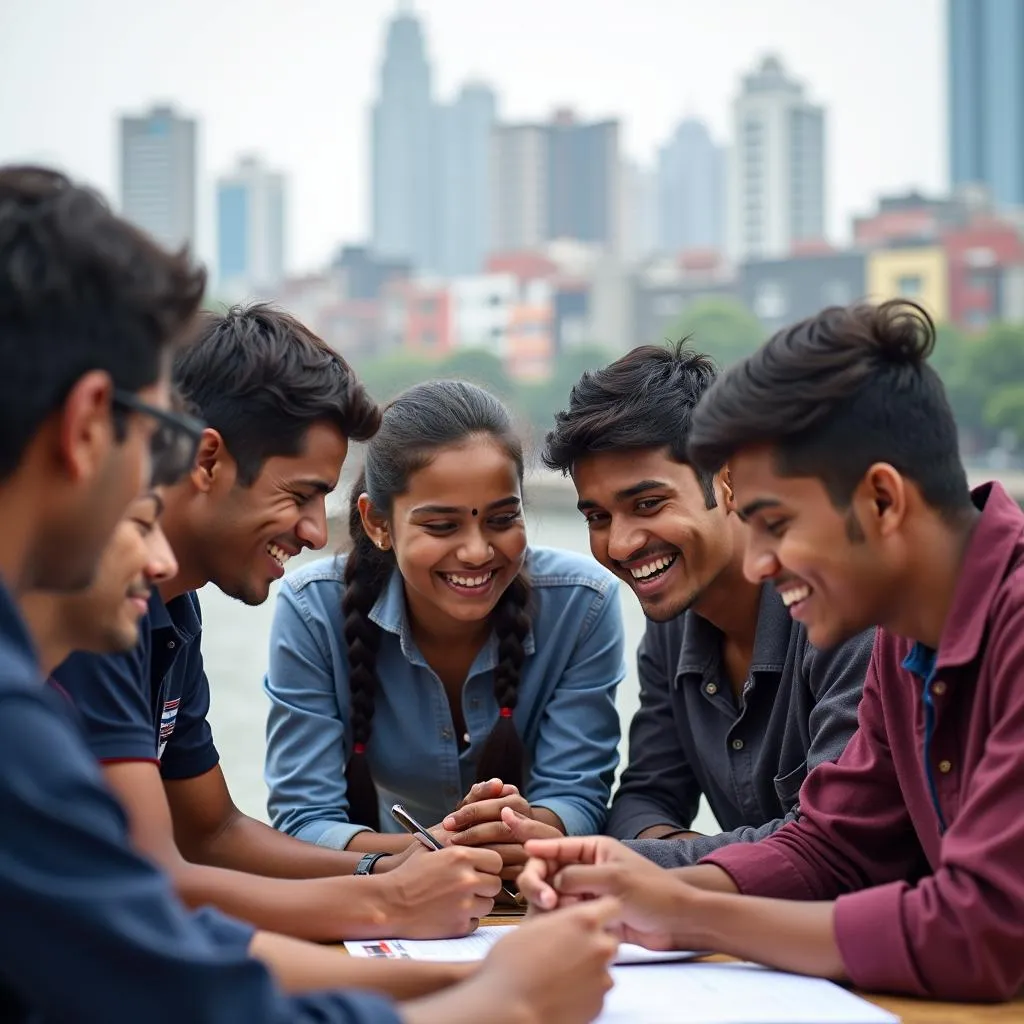 Students Participating in a Team Building Activity in Mumbai