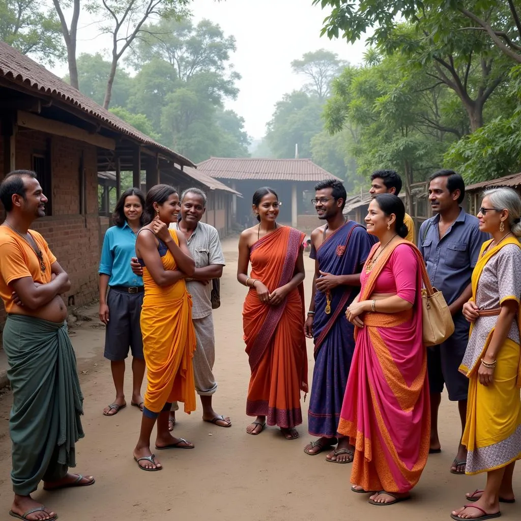 Visiting a local village in Sundarbans