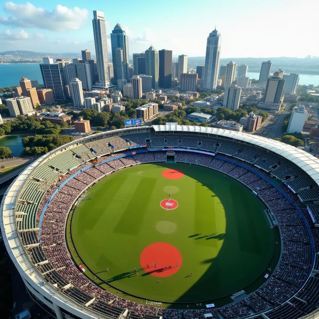 Aerial view of Sydney Cricket Ground during an Australia cricket match