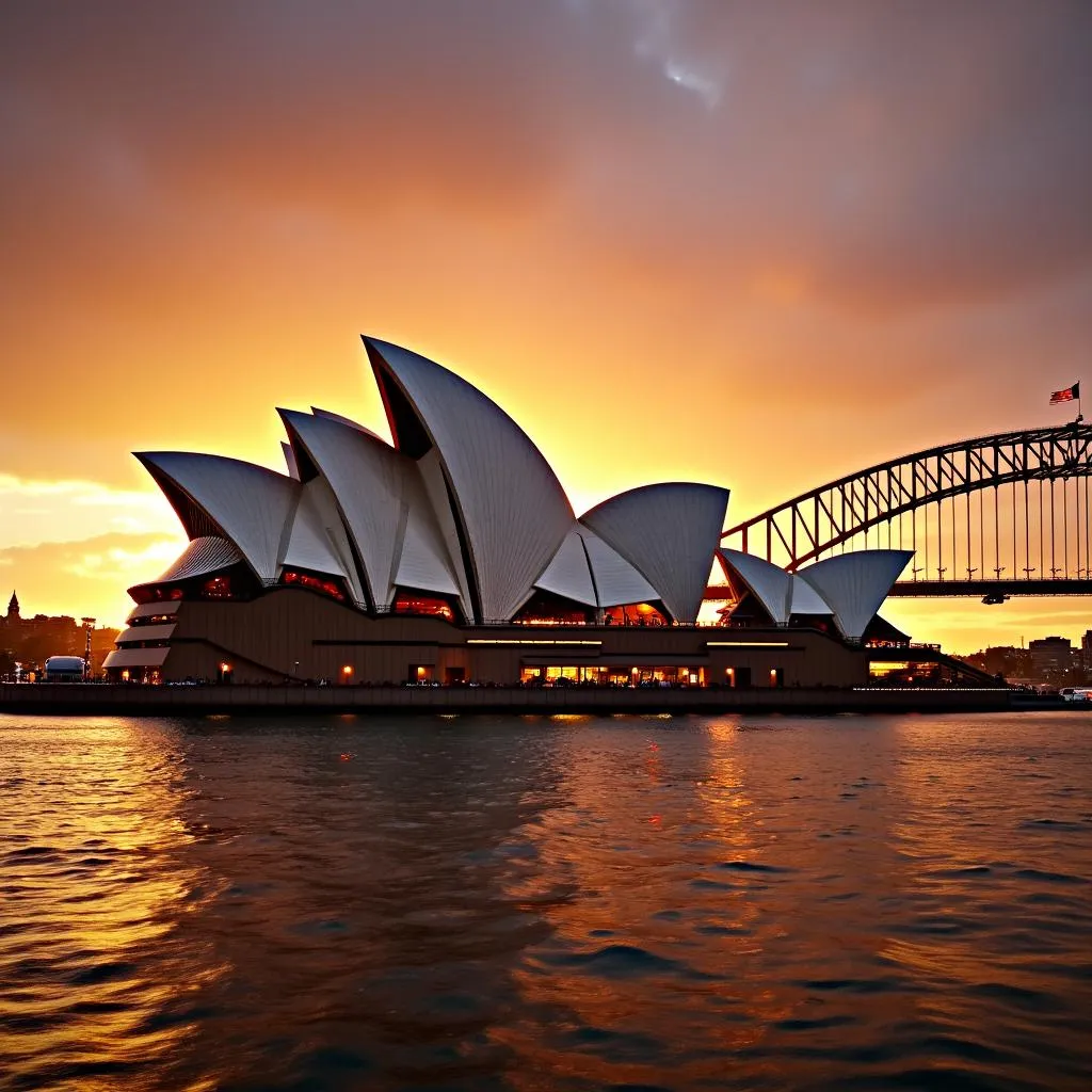 Sydney Opera House at sunset