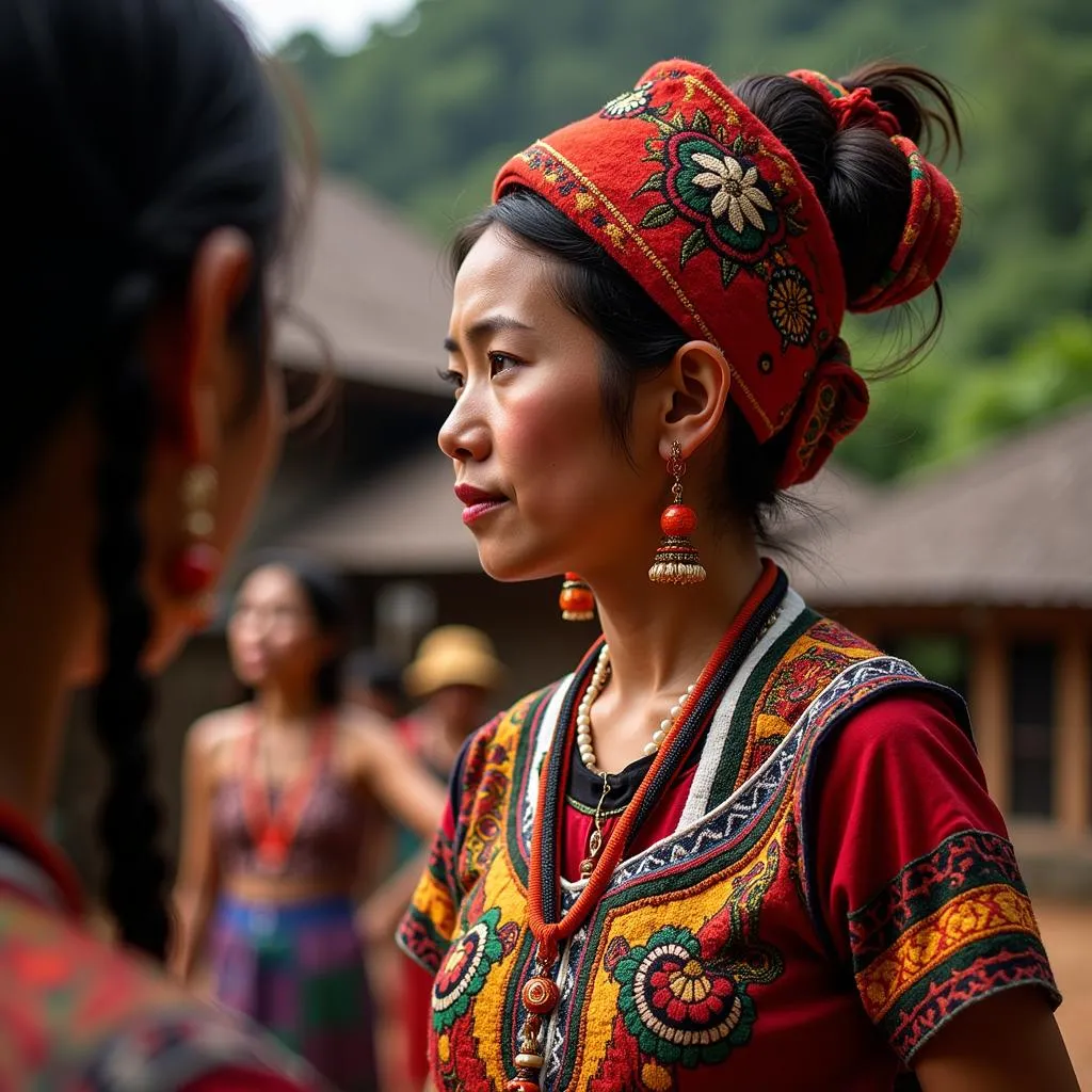 Tenggerese Woman in Traditional Attire