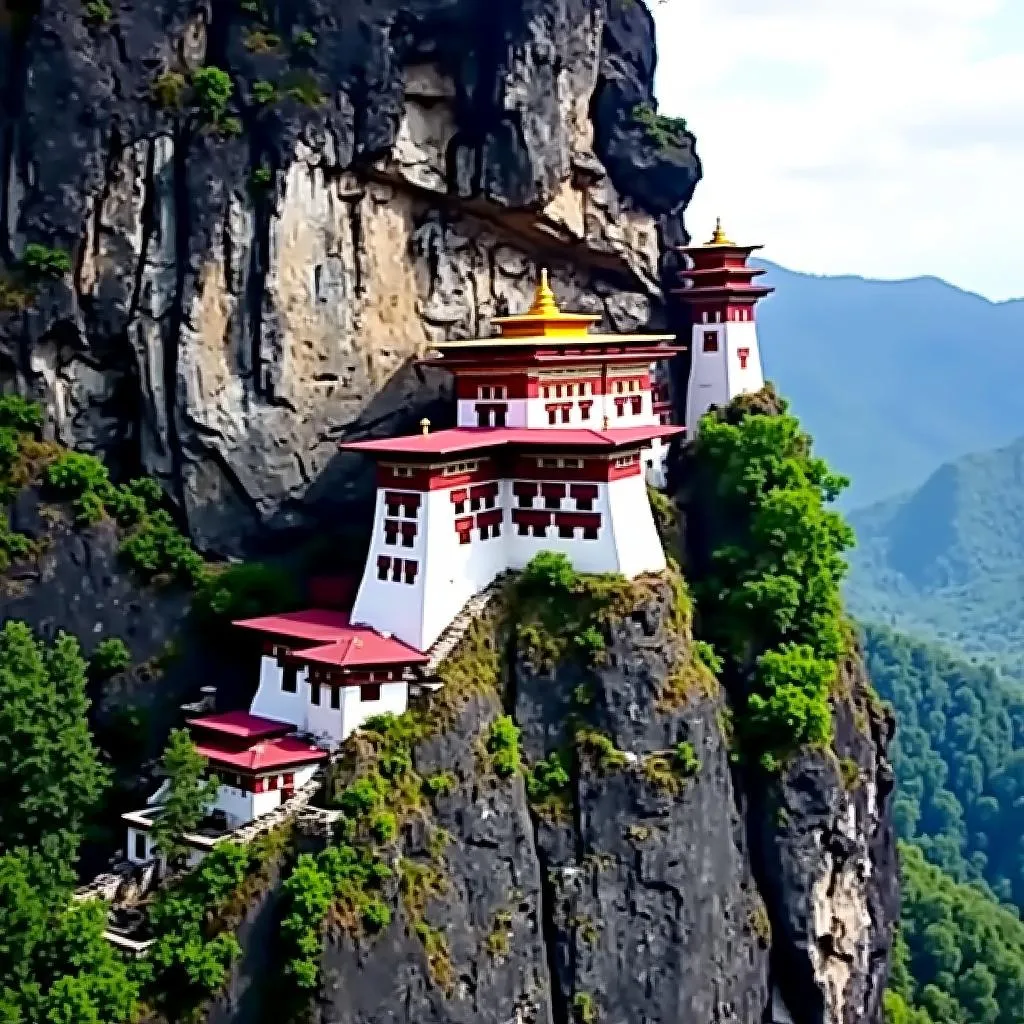 Tiger's Nest Monastery clinging to cliff