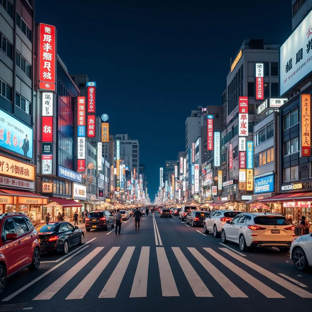 Vibrant Nightlife and Modern Architecture of Tokyo