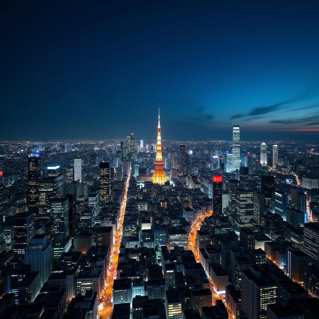 Tokyo Skyline at Night