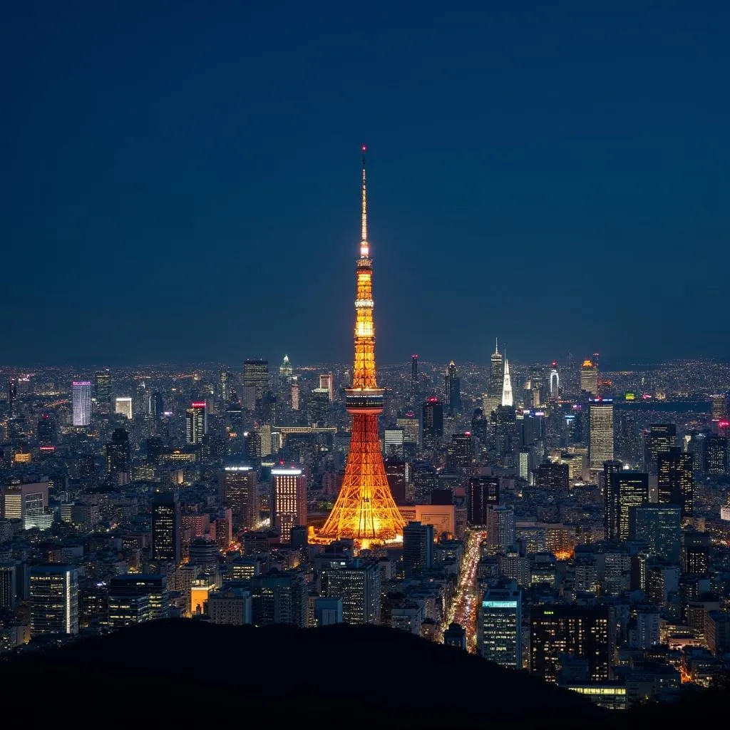 Tokyo Skyline at Night