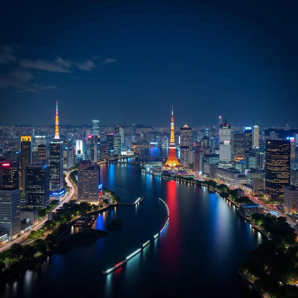 Tokyo Skyline at Night