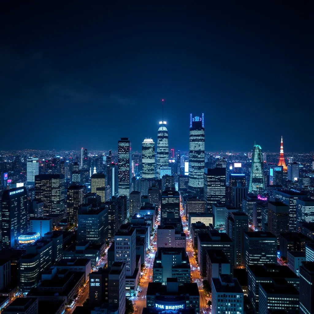 Tokyo Skyline at Night