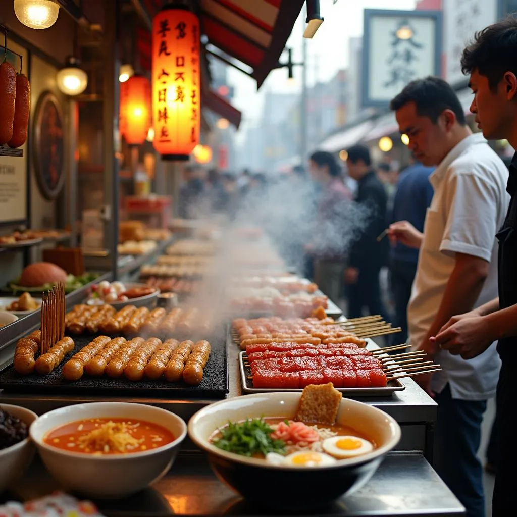 Experiencing the Culinary Delights of a Tokyo Street Food Market