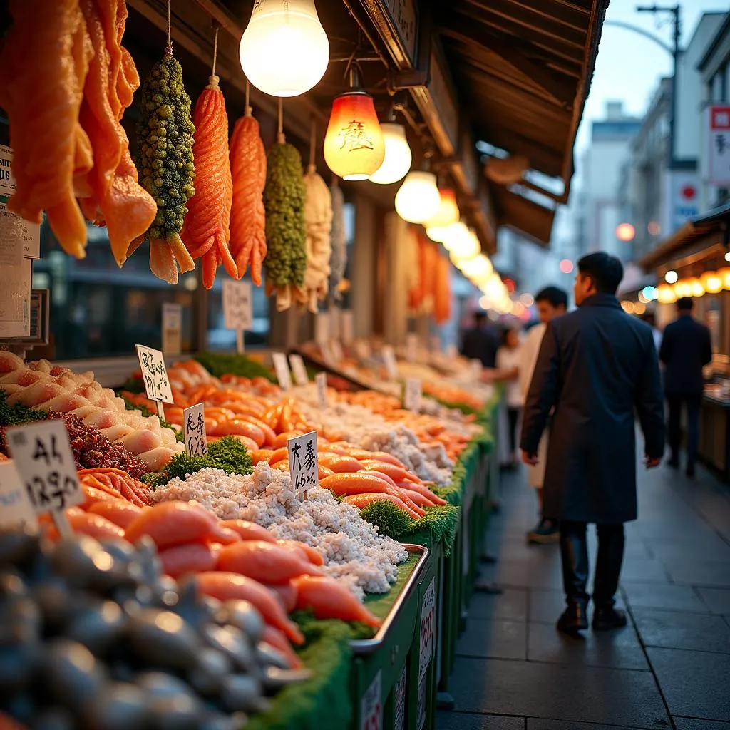 Tokyo Street Market with Vibrant Culture