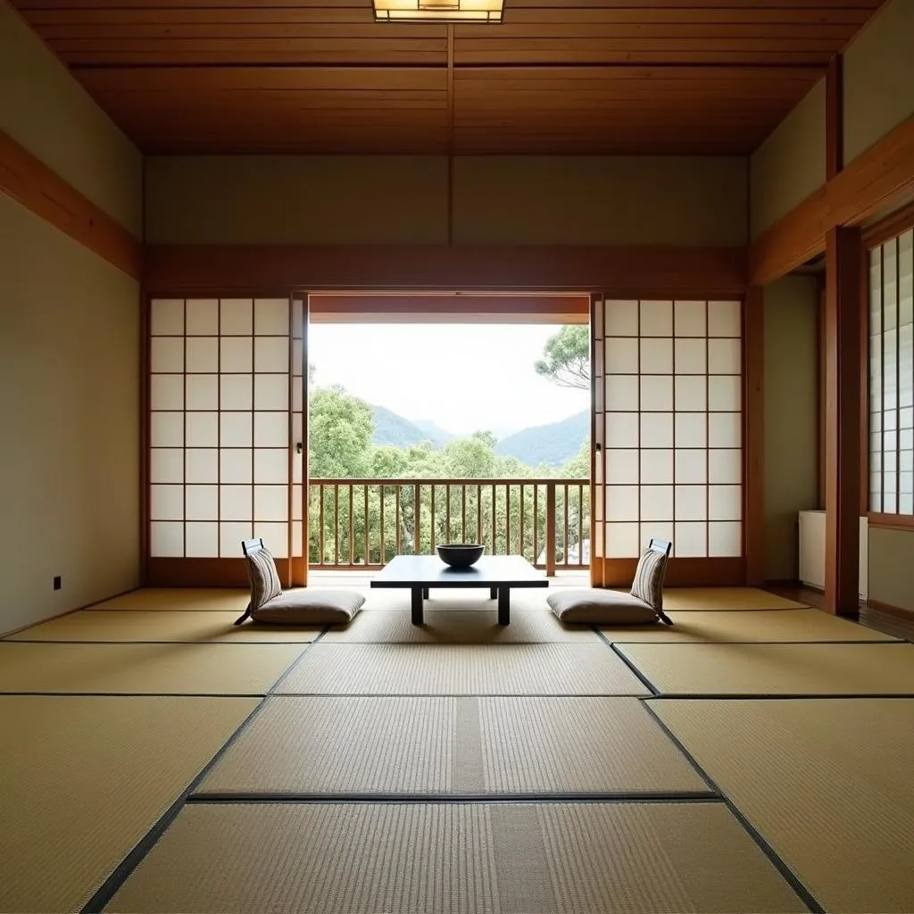 Traditional Japanese house interior 360 view