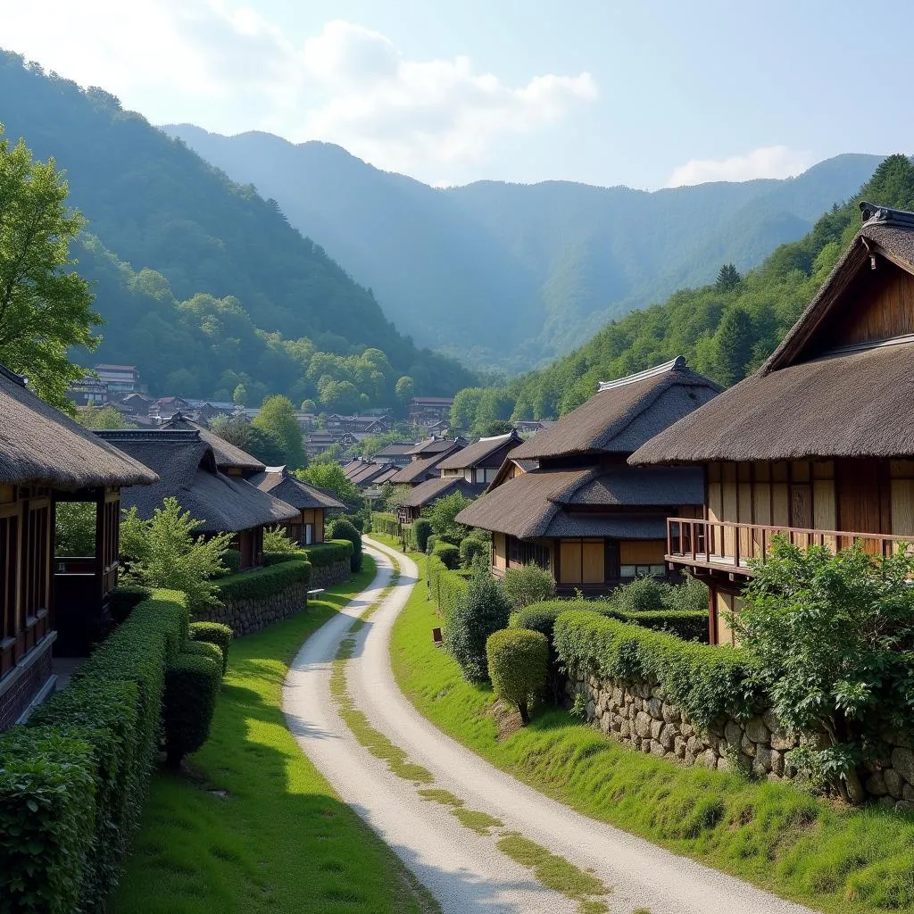 Traditional Japanese Village in Shirakawa-go