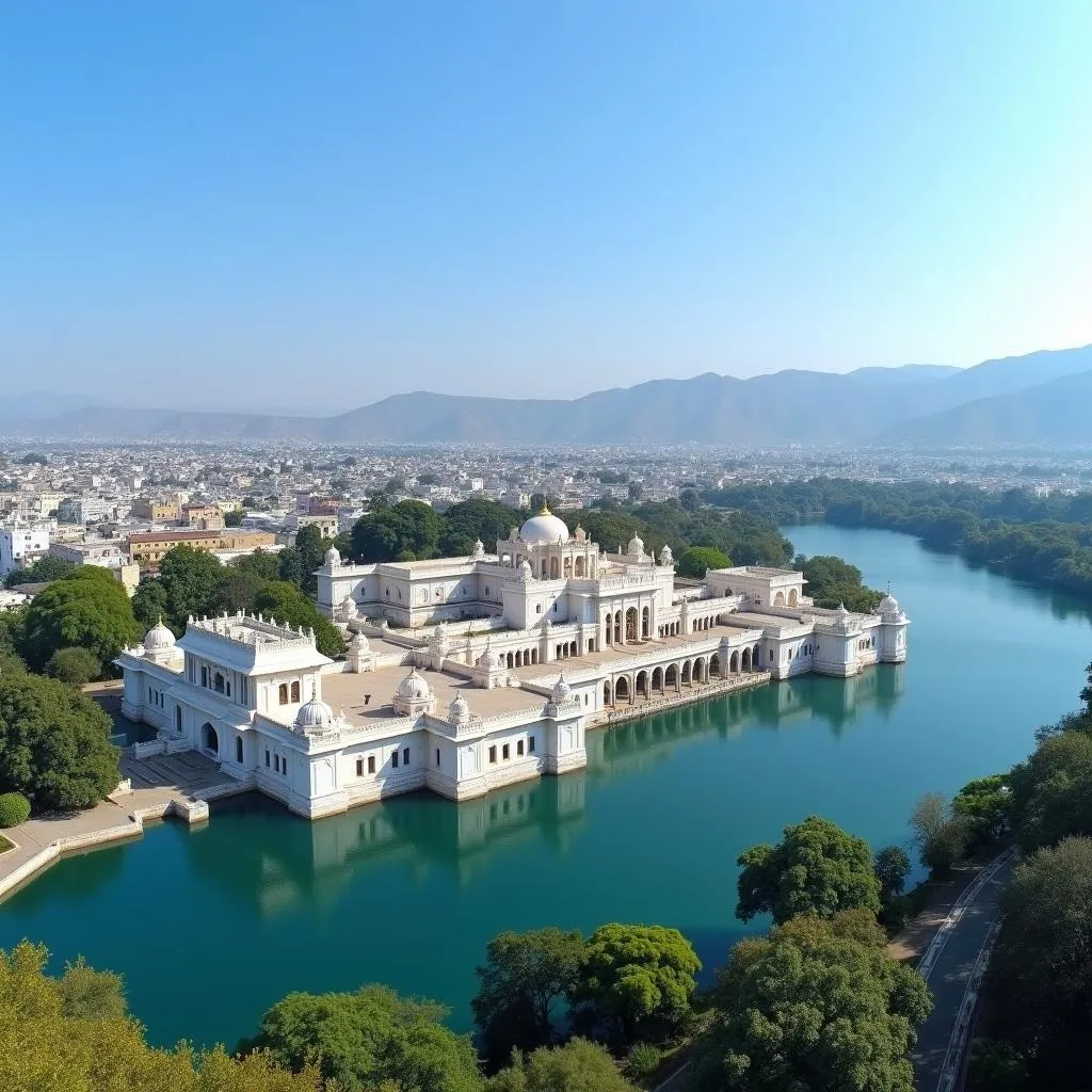 Udaipur City Palace overlooking Lake Pichola