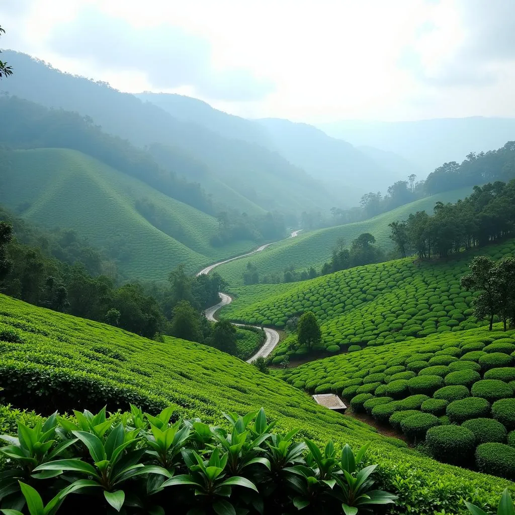 Wayanad Tea Plantation View