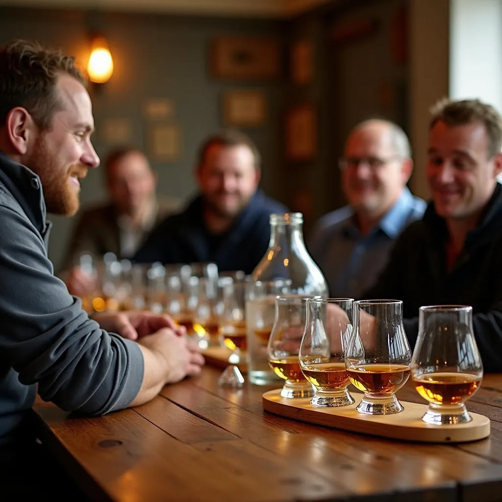 Whisky tasting at an Islay distillery