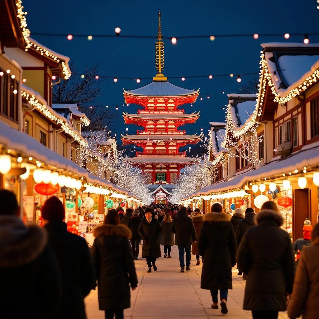 Winter Festival in Japan during December