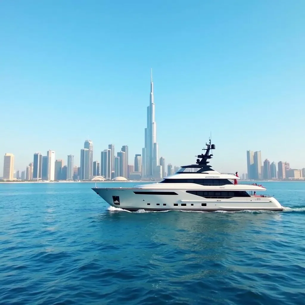 Abu Dhabi Skyline from Yacht