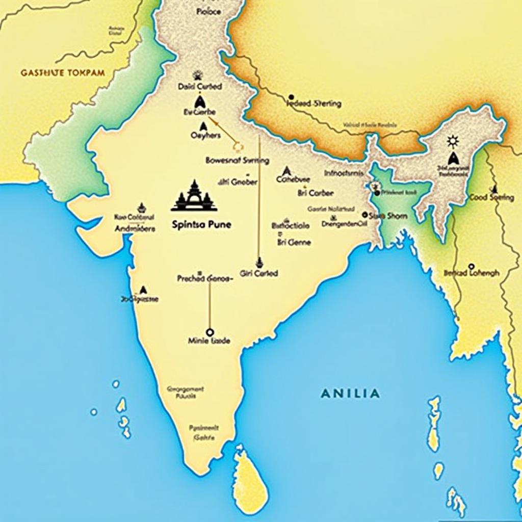 Map of 12 Jyotirlinga locations across India