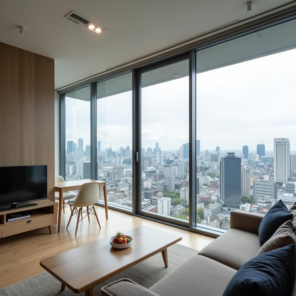 Modern 1RK Apartment in Tokyo with Stunning City View