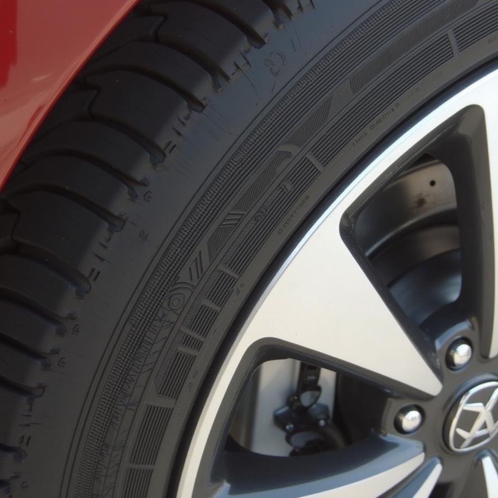 2019 Honda Insight Touring Tire Sidewall Closeup Showing Size