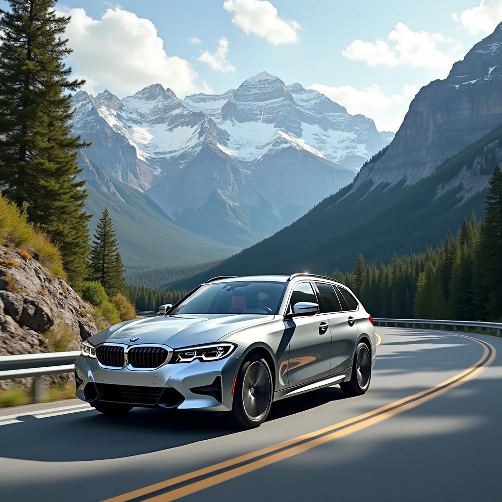 2020 BMW 3 Series Touring Canada driving on scenic Canadian roads