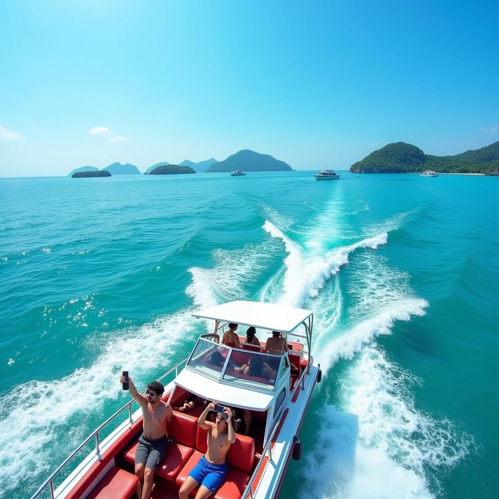 Speedboat on a 7 island tour in Phuket