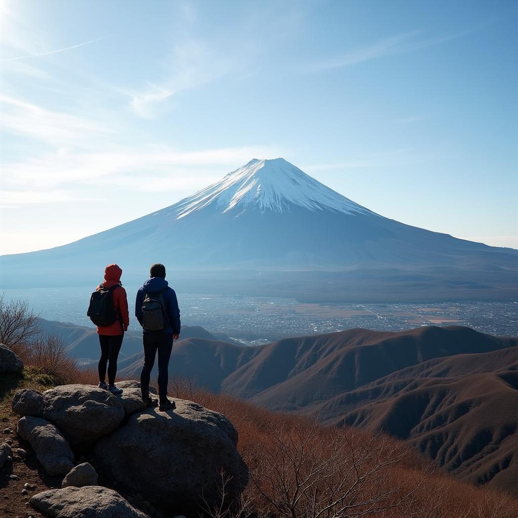 AC2 Tour 2019 Participants Admiring Mount Fuji