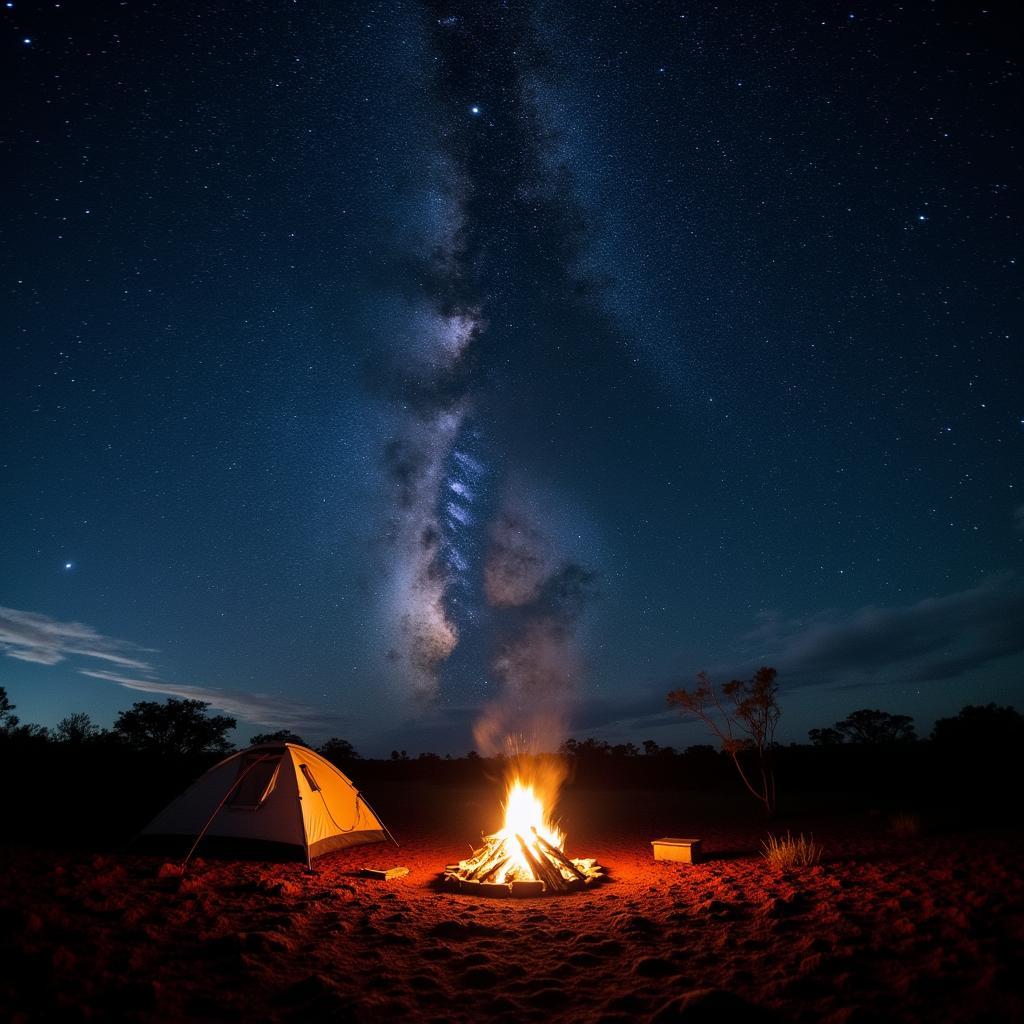 Stargazing in the Outback during an Adelaide to Perth Camping Tour