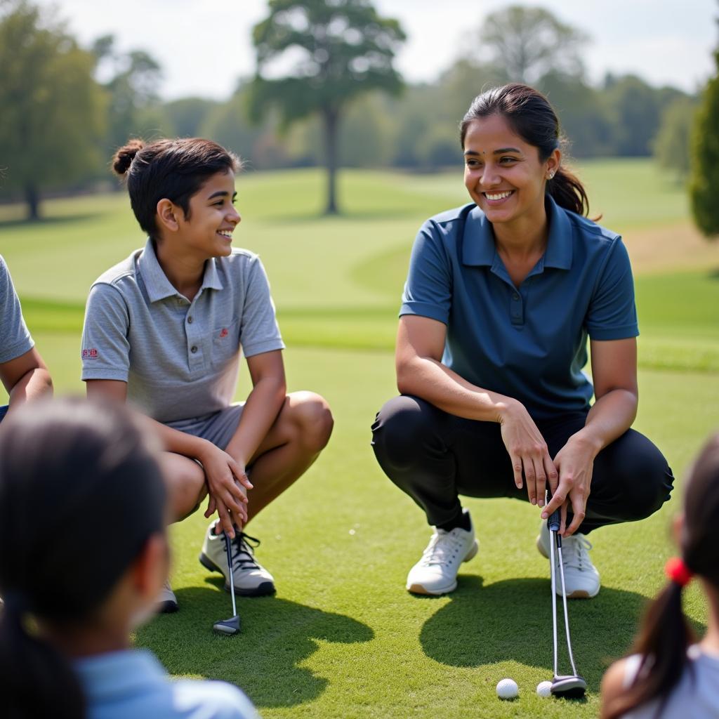 Aditi Ashok Inspiring Young Golfers at a Clinic