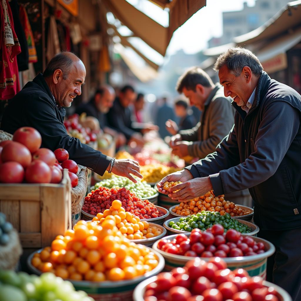 Interacting with Locals in an Afghan Market