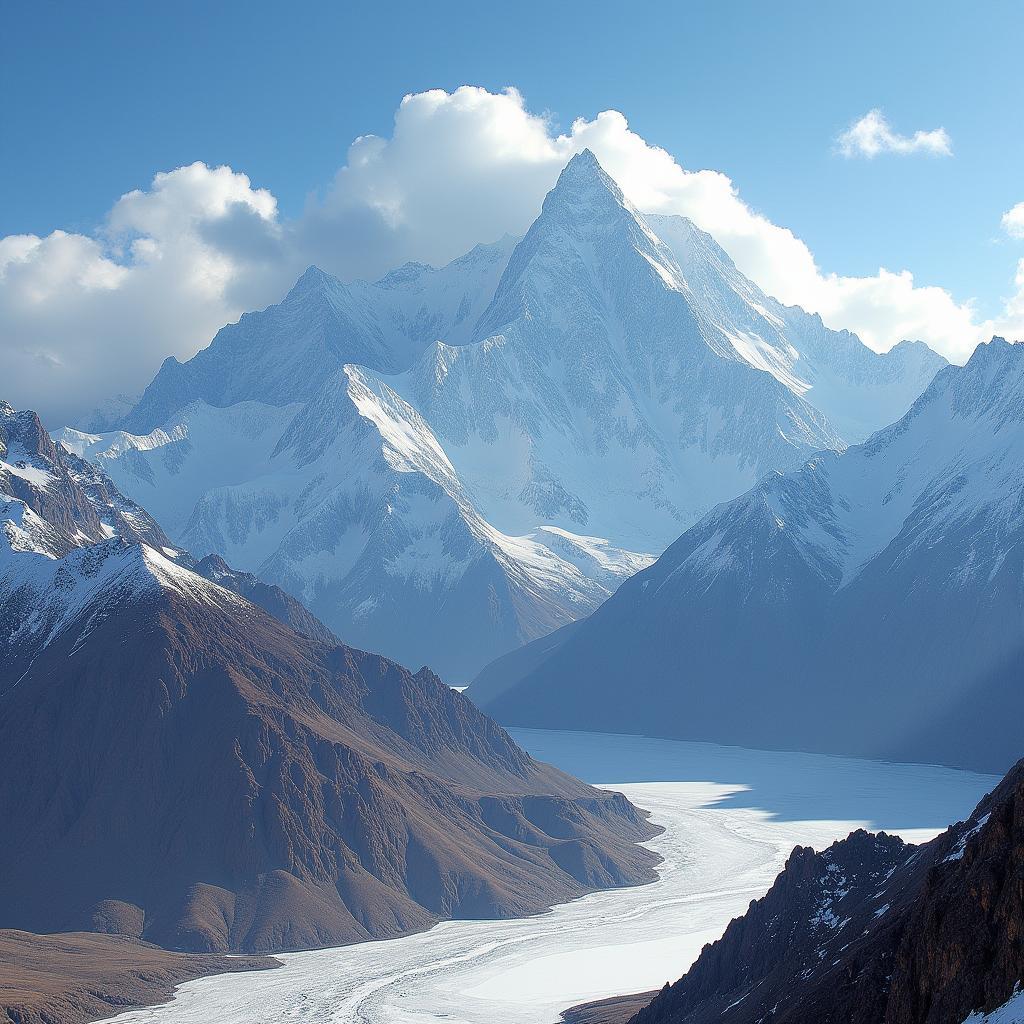 Scenic View of the Pamir Mountains in Afghanistan