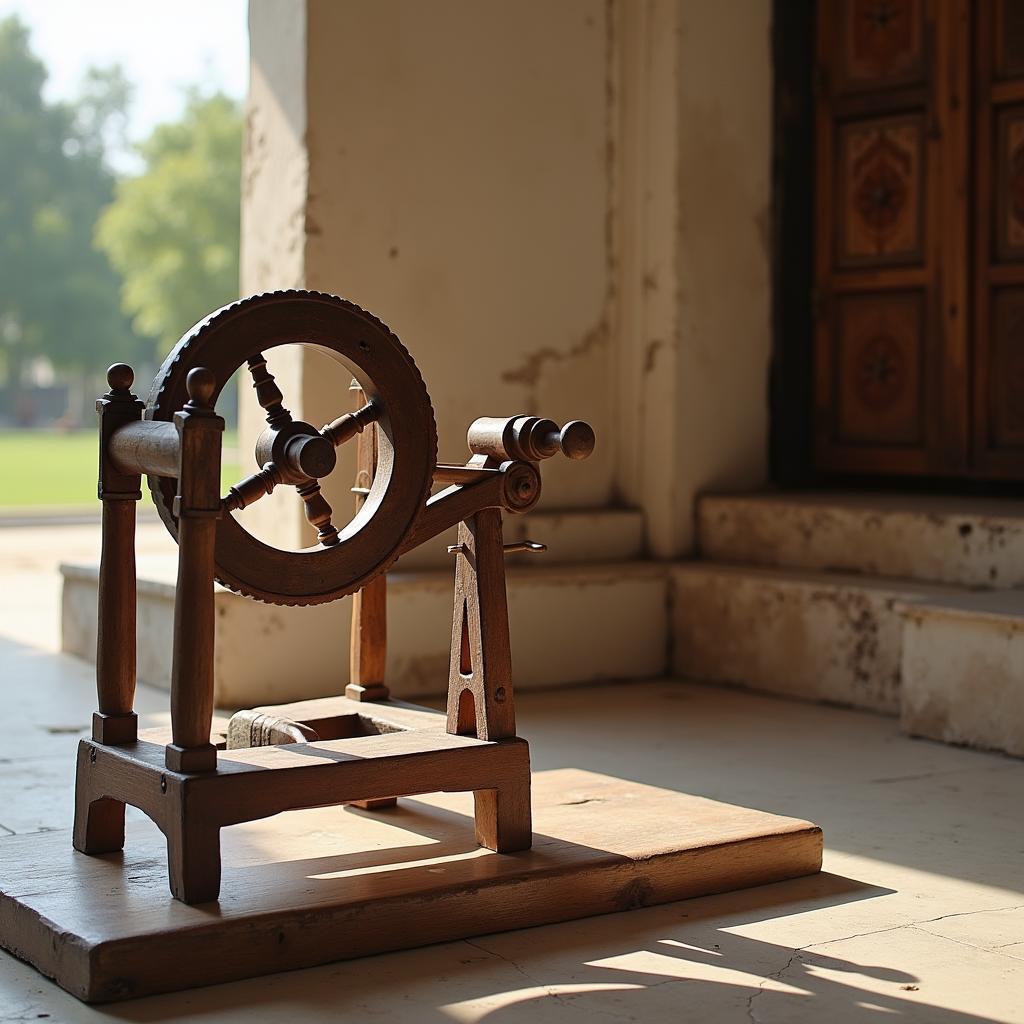 Gandhi's Spinning Wheel at Sabarmati Ashram