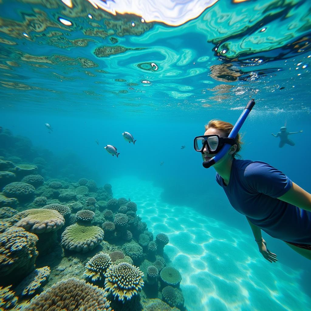 Snorkeling in Aitutaki Lagoon