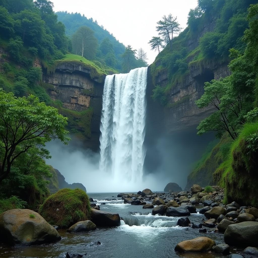 Majestic Kapildhara waterfall cascading down in Amarkantak