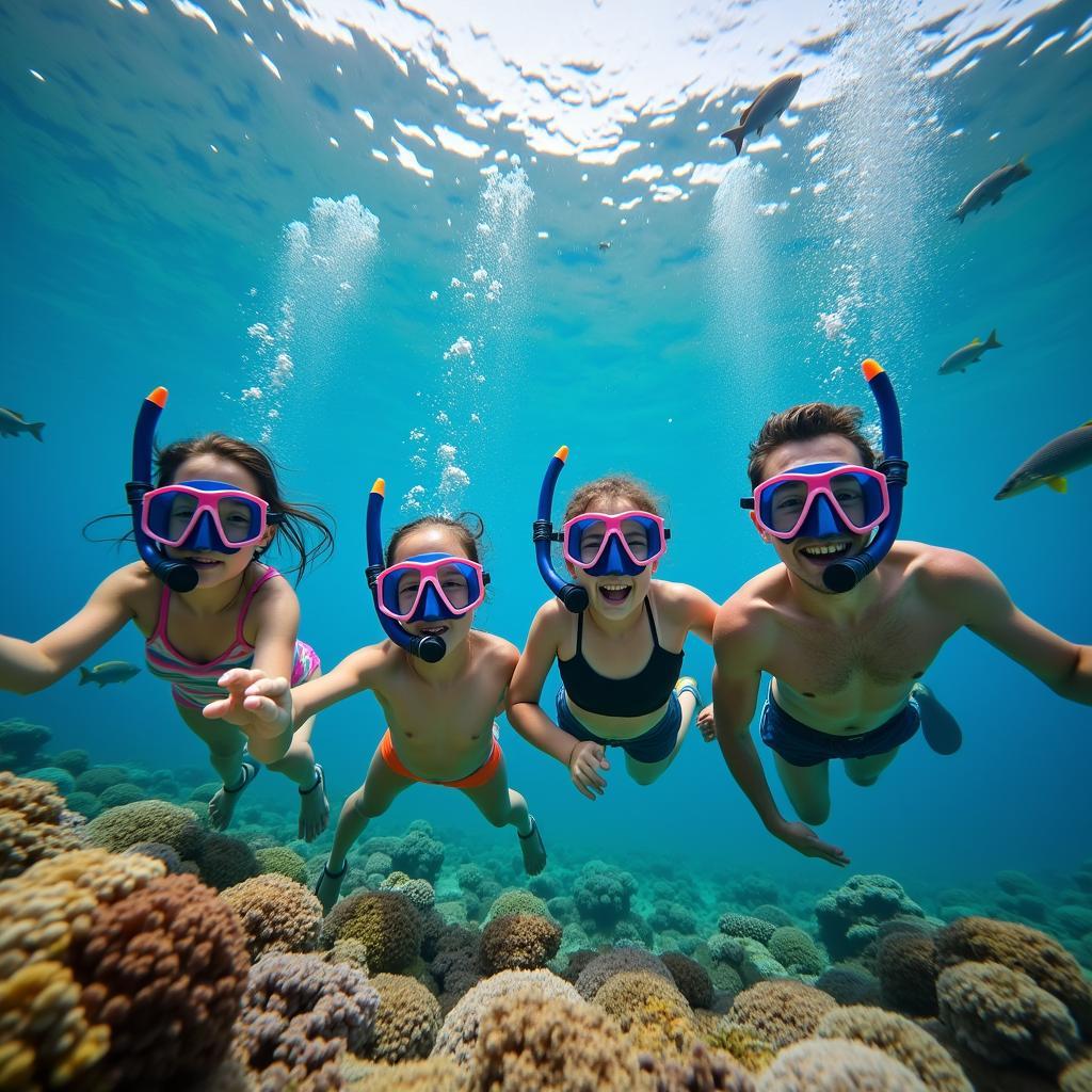 Family snorkeling adventure in Andaman