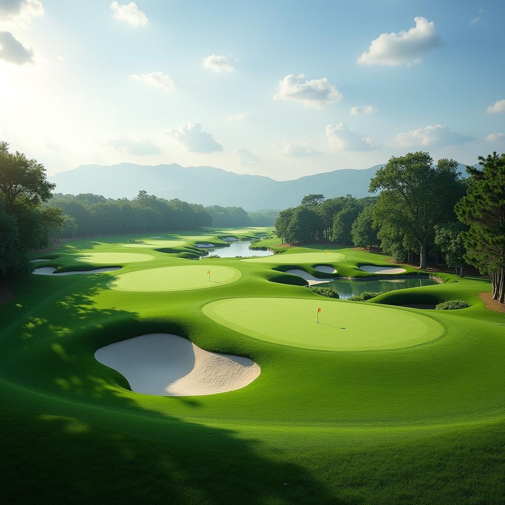 Picturesque Asian Tour Golf Course Scenery