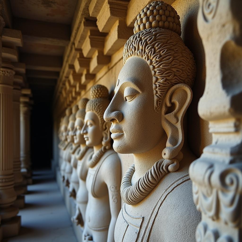 Intricate Sculptures at Ellora Caves, Aurangabad