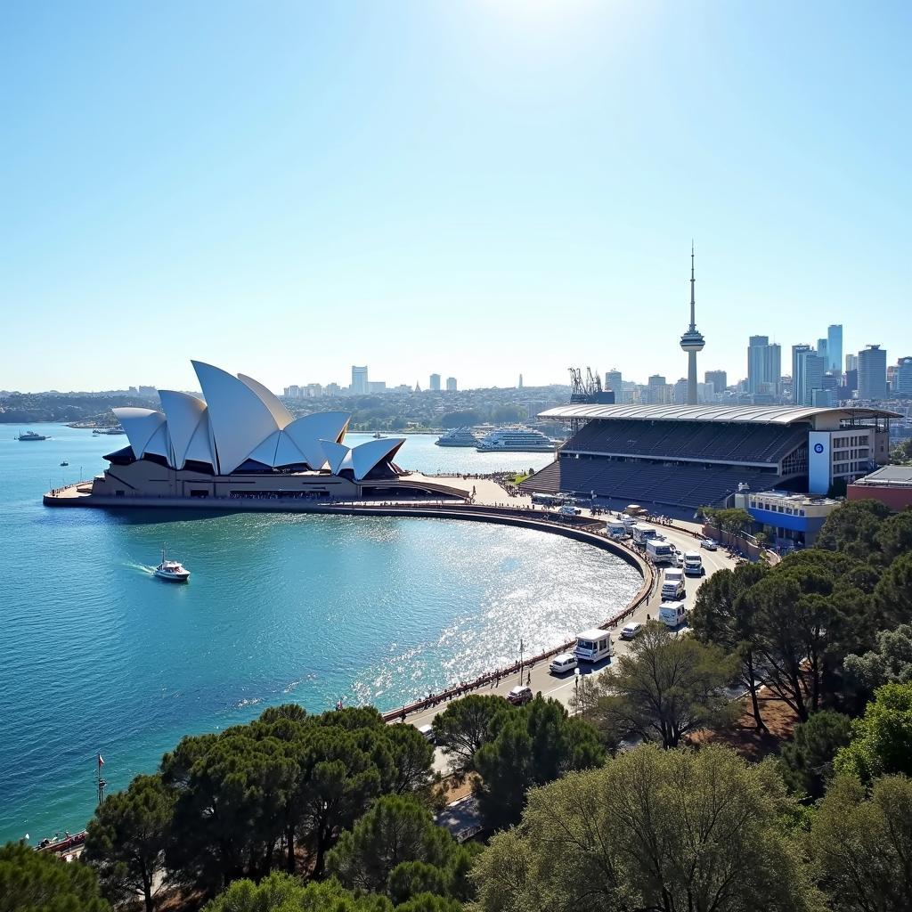 Sydney Opera House during an Australian Cricket Tour