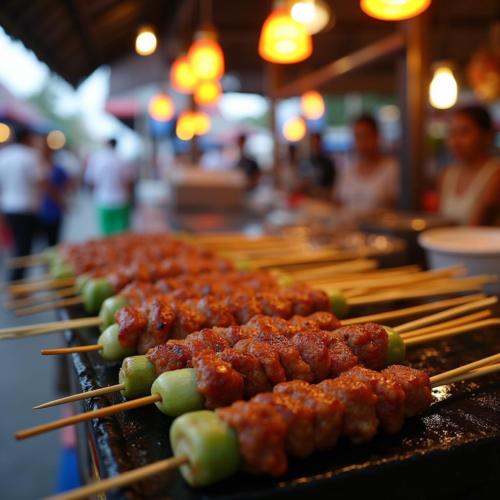 Bali Street Food: Sate Lilit on a Walking Tour