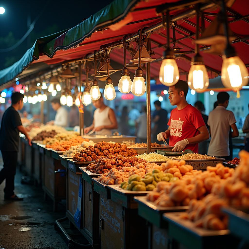 Bangkok Street Food Delights at a Night Market