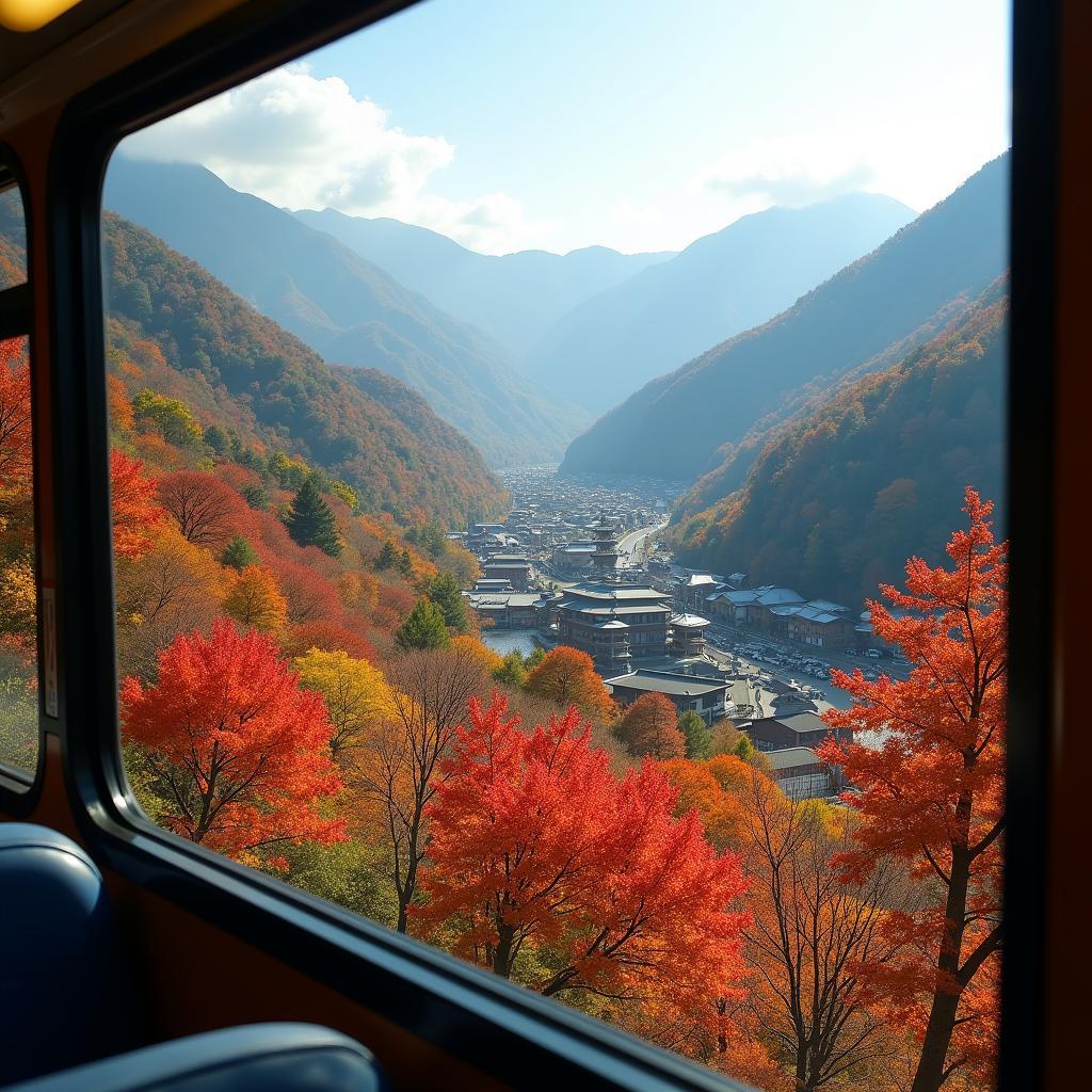 Scenic view from a bus tour in Japan