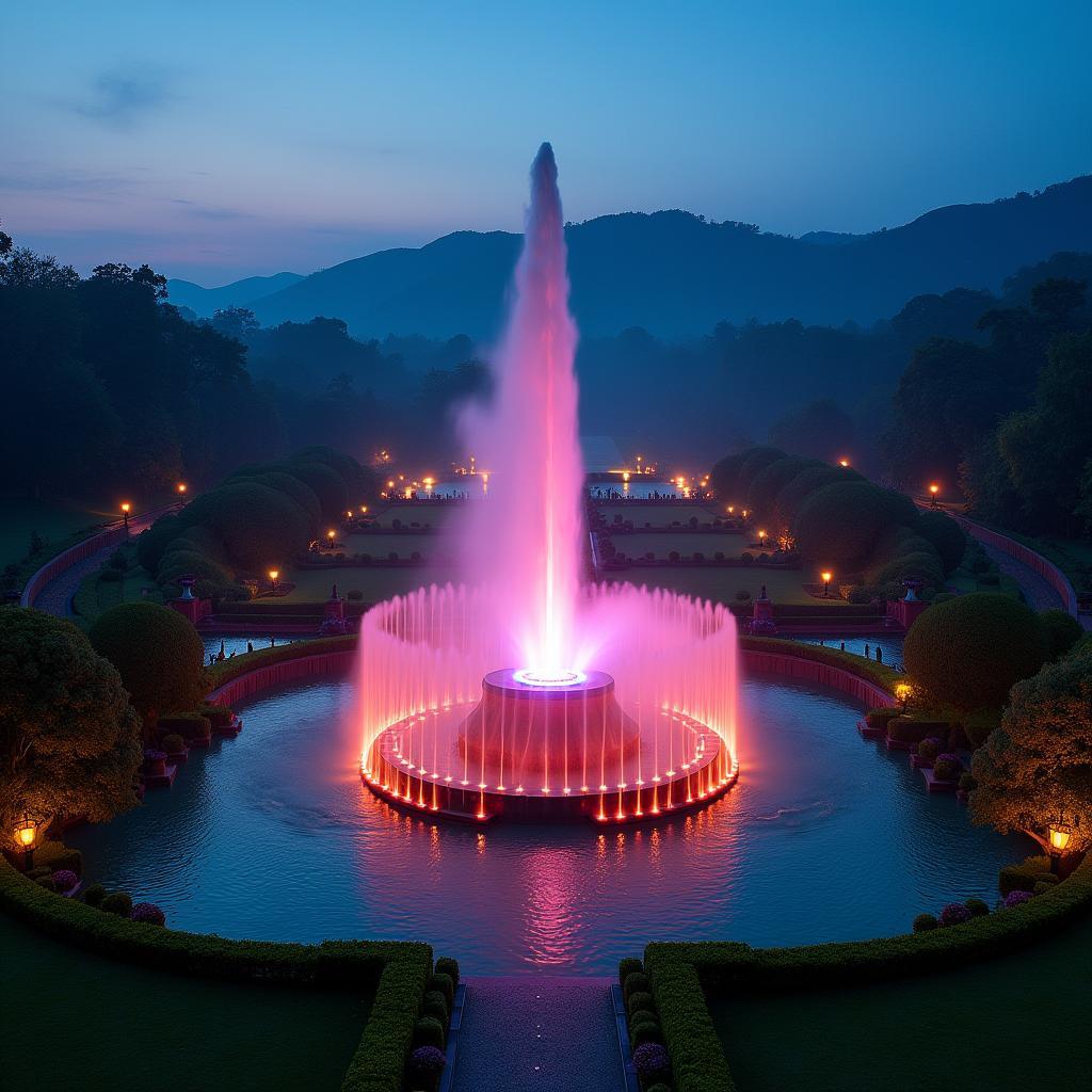 Brindavan Gardens - Terraced gardens and musical fountain