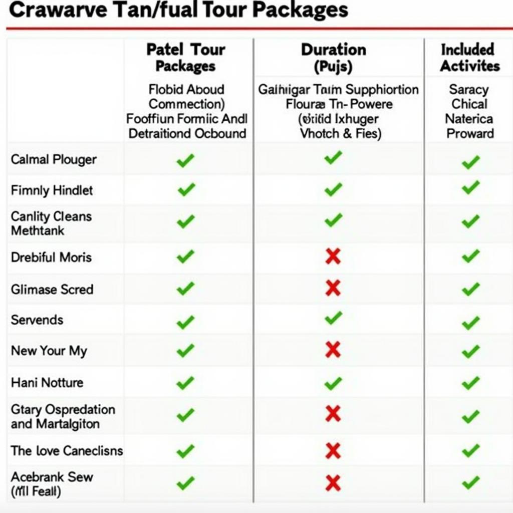 Comparing Patel Tours and Travels Itineraries