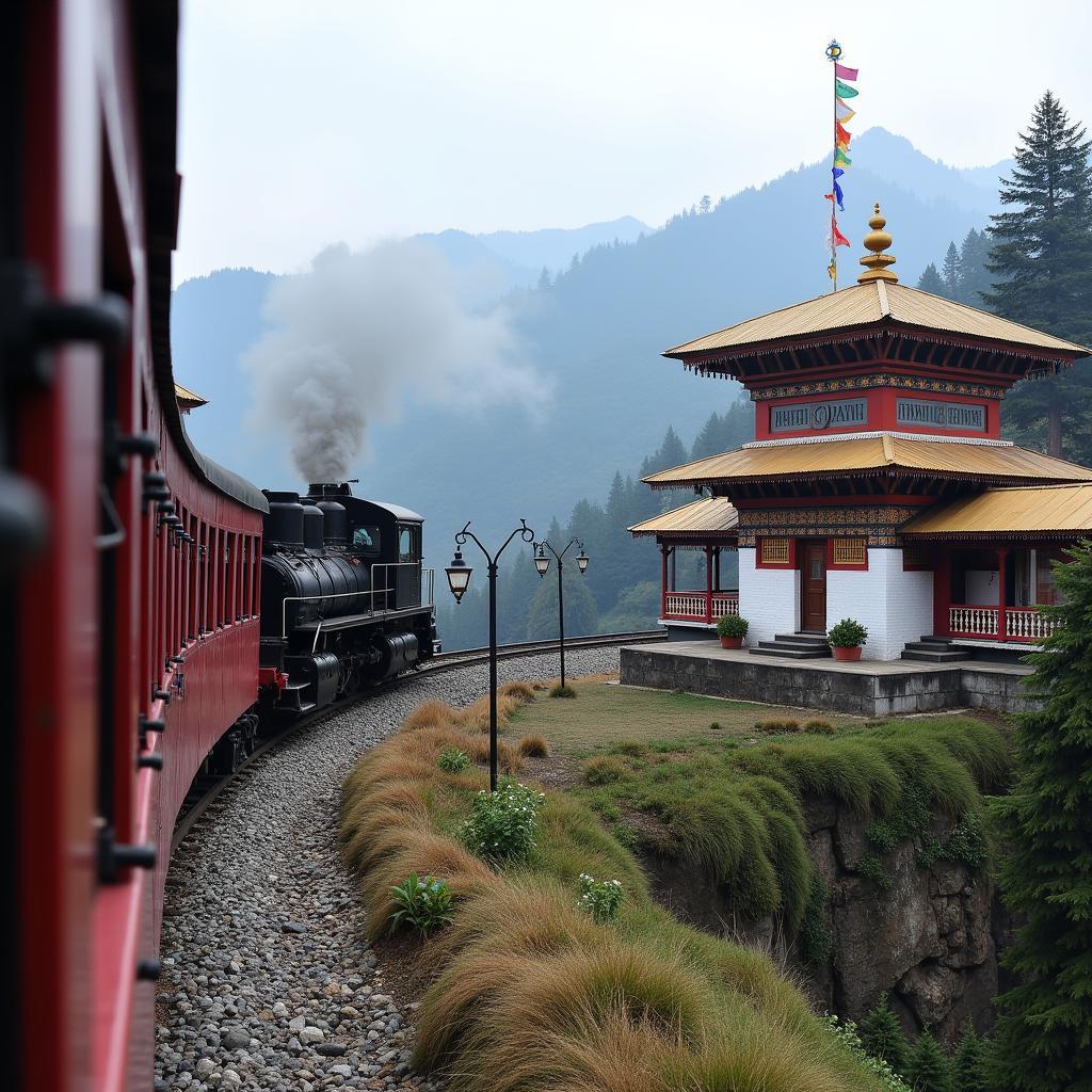 Darjeeling Himalayan Railway at Ghoom Monastery