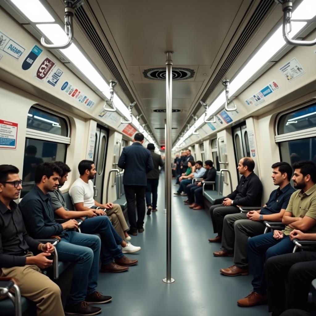 Navigating Delhi's metro during a quick tour